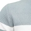 Мужские футболки, осенне-зимний повседневный полосатый свитер, пуловер, цветной круглый вырез, европейский размер, вязаный мужской топ