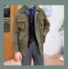 Jackor Herrens högkvalitativa safarijacka Men Army Coffee Multi Pockets Fashion European Style Autumn Coat Blazers AISN STORLEK 3XL 230901