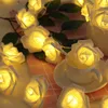 Other Event Party Supplies LED Rose Flower String Lights USBBattery Operated Fairy Christmas Led Outdoor Lighting Strings Garden Decoration 230901