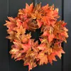 Andra evenemangsfestleveranser Halloween Party Door Hanging Window Wreathes Pumpkin Berry Bakgrund Decor Harvest Festival Rattan Wreath Thanksgiving Wreath 230904