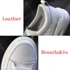 Klänningsskor Big Size Women Sneakers Autumn Leather Light White Sneaker Kvinnlig plattform Vulkaniserad Spring Casual Breattable Sports Shoe 230901