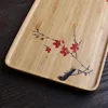 Borden Handgeschilderd droog gebrouwen bamboe theeblad eenvoudig klein tafelset accessoires kantoor en huishouden 230901