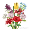 Bloklar DIY Ayçiçeği Laleler Güller Jasmines Bitkiler Bahçeler Romantik Yapı Blokları Klasik Model Çocuk Setleri Kitler Oyuncaklar R230907