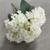 Kwiaty dekoracyjne duże 5 głów sztuczne bukiet jedwabny hortensja