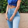 Frauen Jeans 2023 Frauen Hellblau Arbeitskleidung Plus Größe Sexy Hohe Taille Hosen Hip Lift Weibliche Dünne Leggings Bleistift Hosen tuch