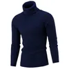 Herrtröjor Autumn Winter Men's Turtleneck tröja Herrstickande tröjor Rollneck stickad tröja Varma män Jumper Slim Fit Casual tröja 230904