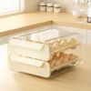 Bouteilles de stockage Double couche, conteneur d'œufs 2, réfrigérateur Transparent, organisateur d'œufs pour comptoir, armoire de réfrigérateur