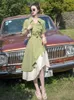 Temel gündelik elbiseler Fransızca vintage romantik elbise kadınlar için yaz düzensiz fırfırlar kapak göbek ince uzun elbise kadınlar için gelinlik lst230904