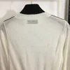 Designer Metal Letter Dames T-shirt Modemerk Gebreide blouse met lange mouwen Hoogwaardig sweatshirt
