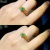 Cluster Rings Sale Emerald Ring For Daily Wear 3mm 4mm Natural Silver Vintage 925 Jewelry