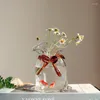 Vattenflaskor kreativa pengar handgjorda glaspåse vase deposition tank praktiska dekoration ornament blommor hydroponics