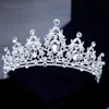 Silver Crystals Bridal Crowns Headpieces Sparkle Beaded Tiaras For Women Party Ceremony Wedding Brides Hair Accessories Jewelry He205M