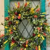 Decorative Flowers Artificial Flower Wreath Spring Summer Wildflower Door Decor Dried Buttercup Fresh Plant Immortal Wedding Party