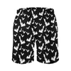Pantaloncini da uomo con stampa gotica Halloween Pipistrelli bianchi Modello da spiaggia Hawaii Sport Fitness Costume da bagno ad asciugatura rapida Regalo
