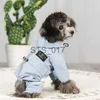 犬のアパレル犬の服ET防水メッシュ通気性汗吸収剤反射犬レインコートコートRoupa Abrigo Ropade Perro X0904
