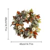 Andra evenemangsfestleveranser Maple Leaf Pumpkin Wreath Artificial Wreath Halloween Thanksgiving Garden Door Decor Pendant Autumn Harvest Courtyard Garland 230904