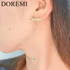 Hoop Huggie DOREMI Personalize Earring Custom Name DIY Women Long Chain Drop Dangle Birthstone Drop Stone Earrings Personalized Gift Jewelry 230901