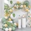 Inne imprezy imprezowe zapasy qifu zielony biały złoty balon girland arch arch