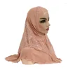 Etnische kleding H126 Effen groot formaat moslim hijab met kindeel Topkwaliteit Amira trek islamitische sjaal verkoop hoofddoek Ramadan bid hoeden