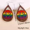 Dangle Earrings Vintage Single Sided Wooden Fashion Trending Drop Earring For Women Boho Cute Pendiente Jewelry Wholesale 2023 Gift