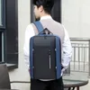 Sac à dos Simple Business pour hommes, résistant à l'usure, étanche, multifonctionnel, sacs à dos d'ordinateur portable, sacs d'école avec Usb, vie quotidienne