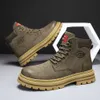 6008 High Quality Top Layer Pig Leather Martin Boots, High Top Large Toe Shoes, Cotton Shoes, Sports Code men Women Outdoor Sports Running