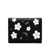 Wallets Flower Tri-fold Short Women Wallet Solid Color Pu Leather Coin Purses Female Hasp Card Holder Fashion Money Clip Clutch Bag