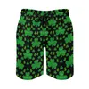 Short pour homme St Patricks Day Board Shamrock Print Hawaii Pantalon court Homme Graphic Sportswear Séchage rapide Maillot de plage Cadeau d'anniversaire