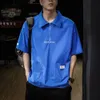 メンズポロスジャパンスタイルTシャツメンヴィンテージカジュアルショートスリーブTシャツ服2023ブランドレトロハラジュク230901