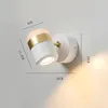 Wall Lamp LED Rotating Modern Simple Metal Lamps Living Room Bracket Light Study Bedroom Lights Aisle Lighting With Switch