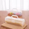 Bouteilles de rangement baguettes à main en plastique vaisselle transparente avec couvercle boîte à nouilles fourchette à pâtes