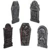 Objets décoratifs Figurines Pierre tombale d'Halloween Pierres tombales Yardstakes Rip Sign Décorations de cimetière de maison hantée Statues d'horreur en plein air effrayant 230901