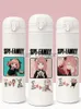 Garrafa térmica Japão Anime Thermos Cup SPY x Family Theme Crianças Lady Daily Thermos Cup com palha 304 aço inoxidável x0904