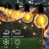 Other Event Party Supplies Solar String Lights Outdoor G40 Patio USB Recharger 8Light Mode Shatterproof Bulbs Weatherproof Hanging Light 230901