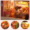 Doll House Accessories DIY Mini Cake Bedroom Doll House Strawberry Banana Milk Casa Dollhouse Miniature Building Kits Toys Birthday Gifts for Kids 230901