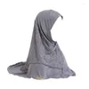 Etnische kleding H126 Effen groot formaat moslim hijab met kindeel Topkwaliteit Amira trek islamitische sjaal verkoop hoofddoek Ramadan bid hoeden