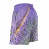 Shorts pour hommes Champs de lavande Board Summer Nature Fleurs violettes Courir Plage Mâle Séchage rapide Casual Maillot de bain surdimensionné