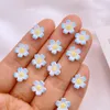 Nagelkonstdekorationer 50st 3D harts naglar söta körsbärsblomningsserier tillbehör kawaii diy dekoration