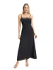 Casual Dresses Maxi Dress For Women Floral Lace Edge Sexy Satin Square Neck Strap Bodycon Evening Y2k Cocktail