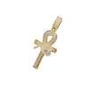 Nowy przylot Egiptian Ankh Key of Life wisiorka z łańcuchem liny Hip Hop Silver Gold As Gifts7940800