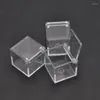 Confezione regalo Bomboniera Ps Flip ambientale Scatola da imballaggio quadrata in plastica trasparente Scatole di caramelle 2 dimensioni per scelta U
