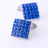 Cuff Links Kflk Jewelry Shirt Fashion Cufflink Marca Blue Crystal Cuff Link Masculino Presente de casamento Botão de casamento de alta qualidade 230904