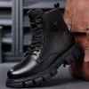 Angel High Quality Genuine Leather Casual High Top Fashion Thick Sole Martin Boots men Women Outdoor Sports Running Sneakers Casual Shoe