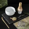 Tasses à thé costumes matcha japonais avec déversement de bol de bouche batteur à oeufs en céramique cuillère à thé poudre de maccha boîte-cadeau compacte 230901