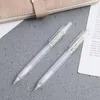 2 unidades de material escolar desenho 0,5 / 0,7 mm lápis propulsor transparente móvel mecânico automático
