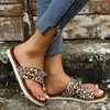 Slippare Leisure Roman Style Leopard Print Women's Summer Non Slip Indoor Outdoor For Women Warm House