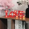 Novidade Itens 3D Amor Coração LED Carta Lâmpadas Interior Sinal Decorativo Night Light Marquee Festa de Casamento Decoração Presente Romântico 3D LED Night Lamp 230904