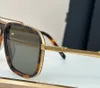 Goldgraue quadratische Pilotensonnenbrille für Herren, Sommersonnenbrille, Sonnenbrille, UV400-Brille, mit Box