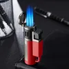 High Firepower Jet Four Torch Turbo Lighter 1300C No Gas Lighter Metal Lighters Cigarettcamping tändare Gadgets för män K6Y6