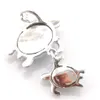 Pingente de joias de opala da moda; lindo colar com pingente de tartaruga para mãe e filho novo com alta qualidade
